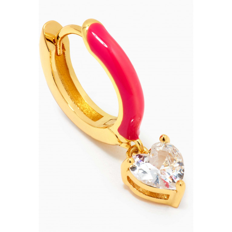 Celeste Starre - Neon Nights Hoop Earrings in 18kt Gold-plated Brass