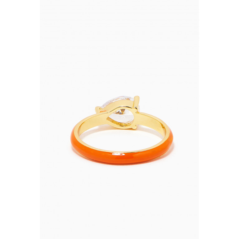 Celeste Starre - x Beau Dunn The 90210 Ring in 18kt Gold-plated Brass