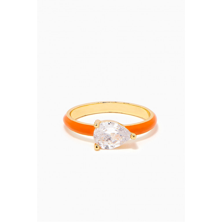 Celeste Starre - x Beau Dunn The 90210 Ring in 18kt Gold-plated Brass