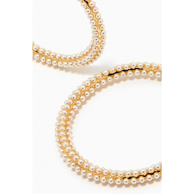 Celeste Starre - Ariel Hoop Earrings in 18kt Gold-plated Brass