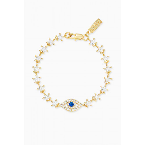Celeste Starre - Eye Twinkle Bracelet in 18kt Gold-plated Brass