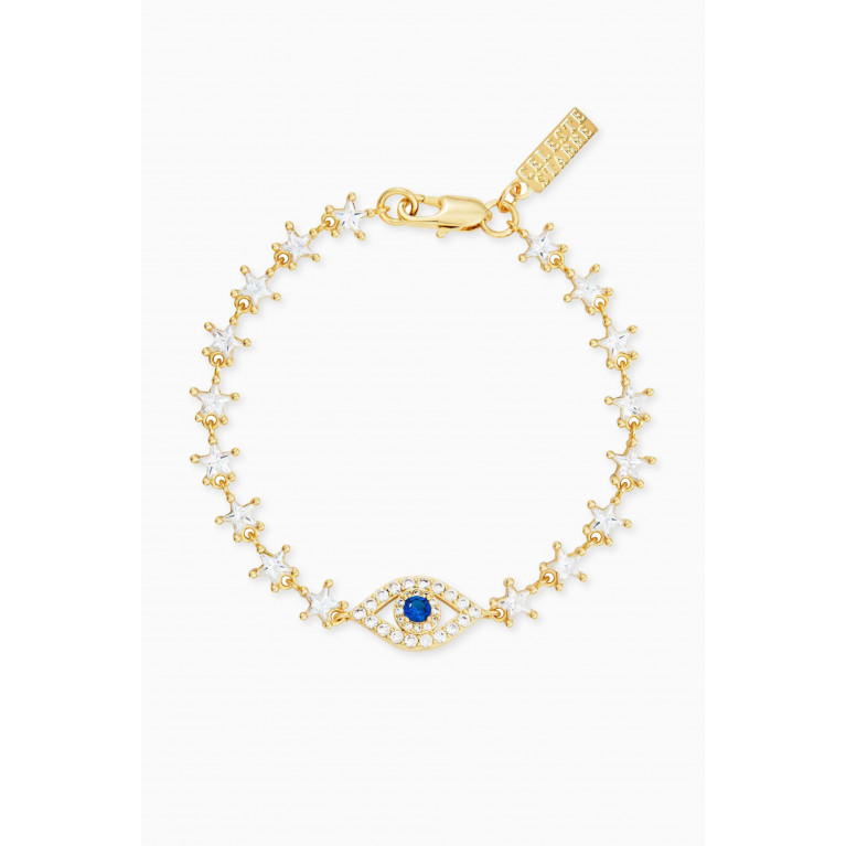 Celeste Starre - Eye Twinkle Bracelet in 18kt Gold-plated Brass
