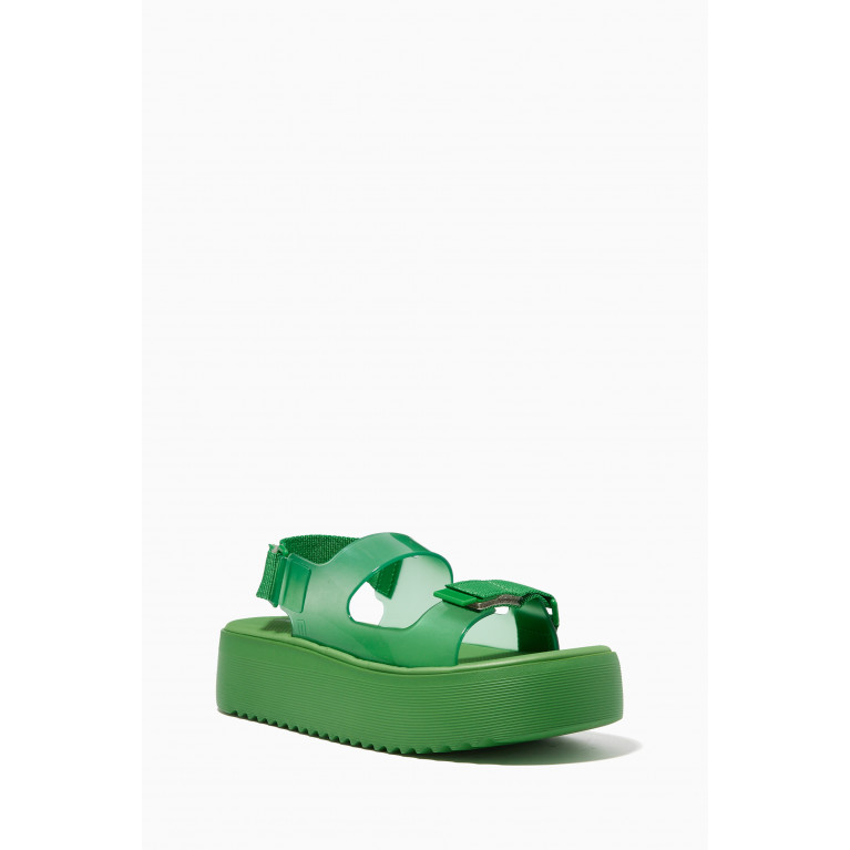 Melissa - Brave Papete Platform Sandals Green