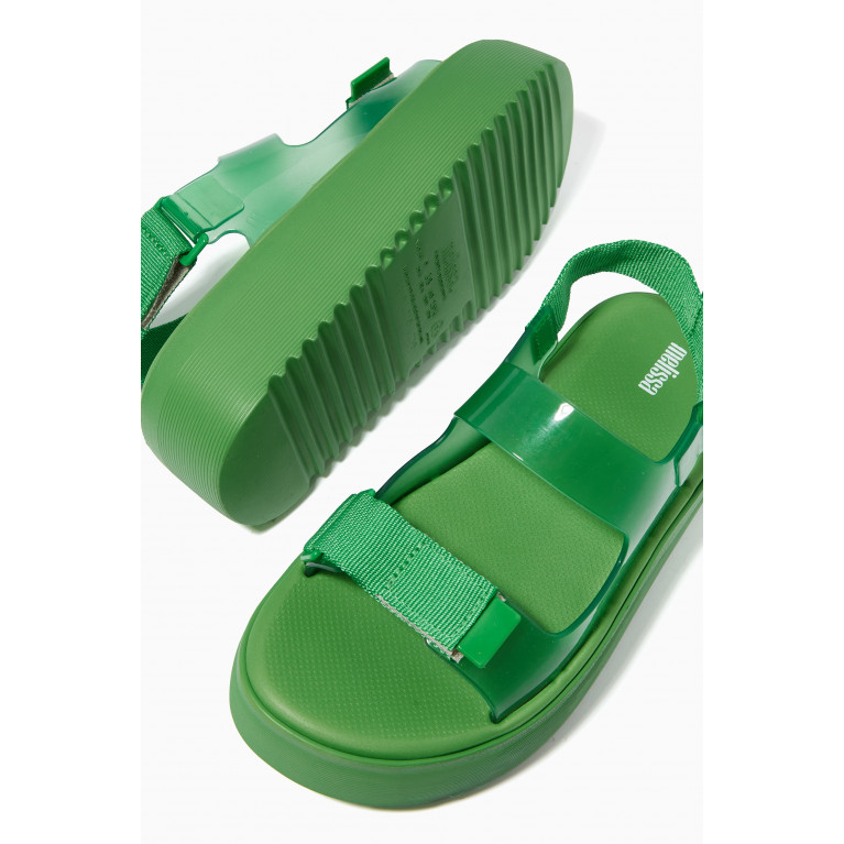 Melissa - Brave Papete Platform Sandals Green