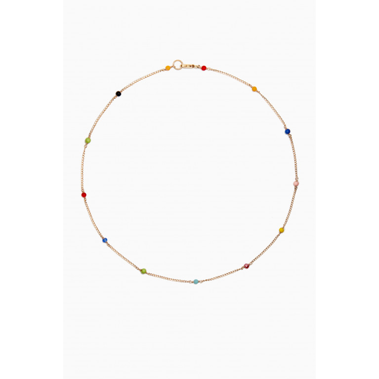 Luiny - Lover Rainbow Chain Necklace in Gold-plated Metal