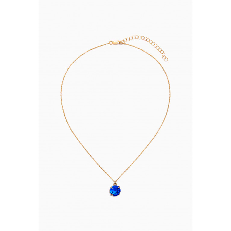 Luiny - Mondrian Hilma Chain Necklace in Gold-plated Metal Blue
