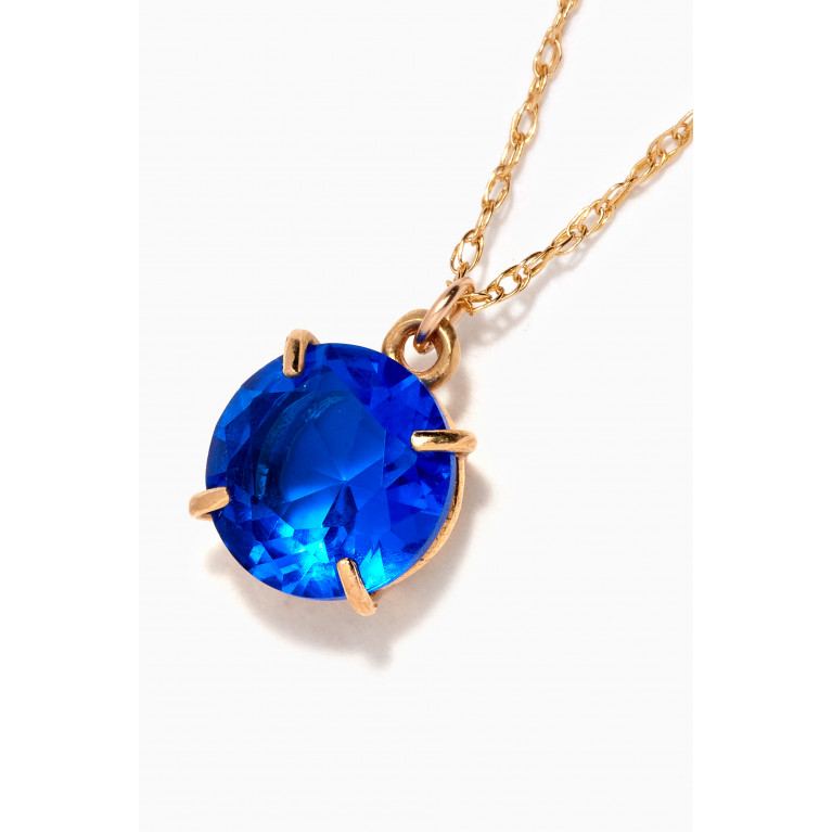 Luiny - Mondrian Hilma Chain Necklace in Gold-plated Metal Blue