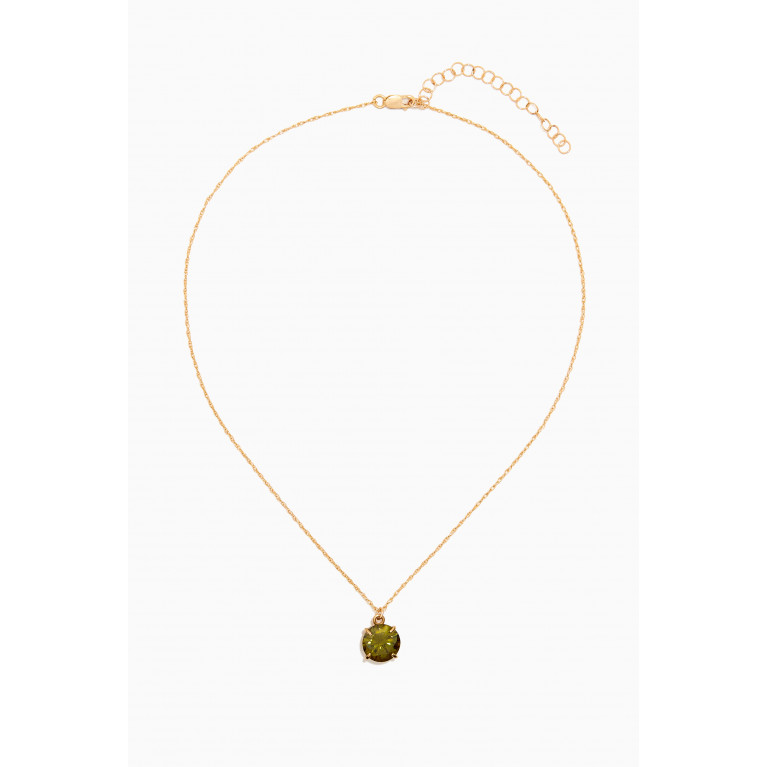 Luiny - Mondrian Hilma Chain Necklace in Gold-plated Metal Green