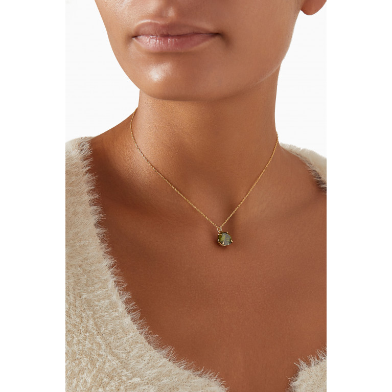 Luiny - Mondrian Hilma Chain Necklace in Gold-plated Metal Green