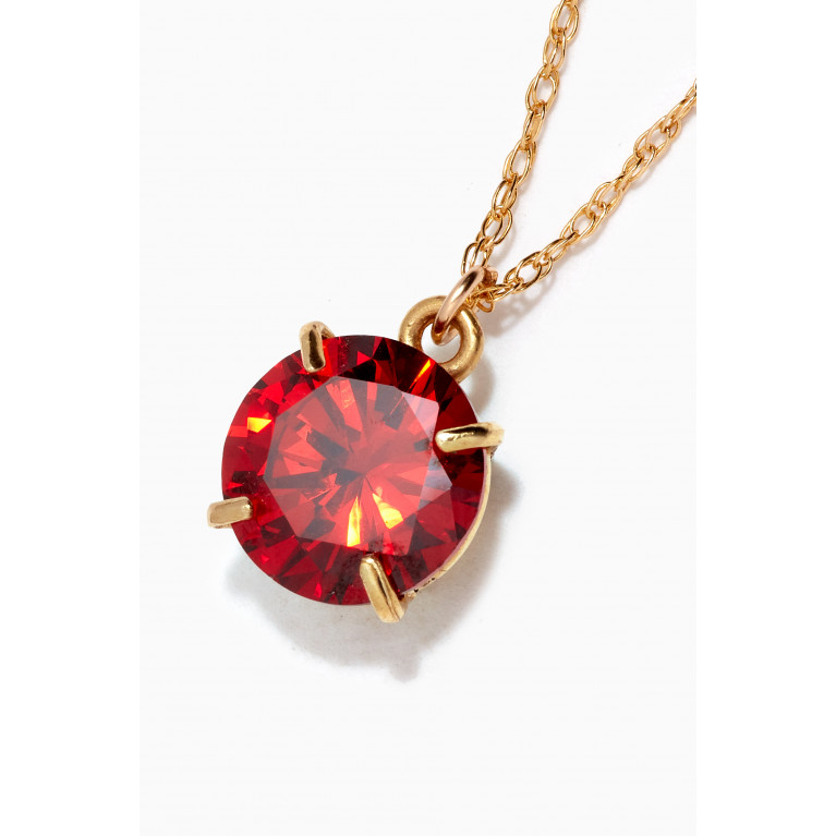 Luiny - Mondrian Hilma Chain Necklace in Gold-plated Metal Red