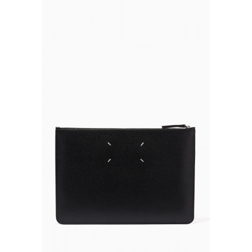 Maison Margiela - Large Snatched Pouch in Leather