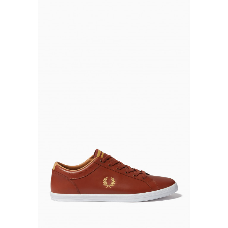 Fred Perry - Baseline Plimsolls in Smooth Leather