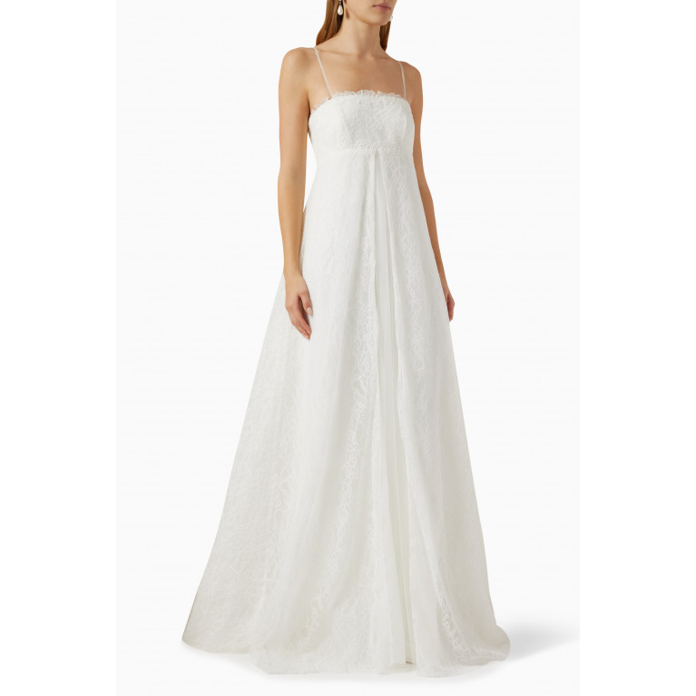 Vera Wang - Maximina Flared Gown in Lace & Tulle