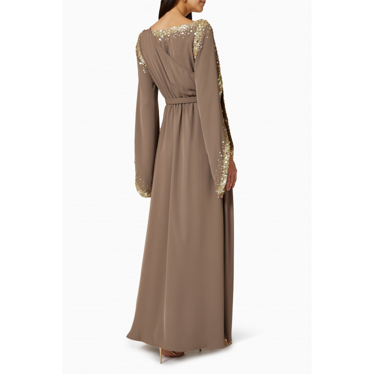 Amal Al Raisi - Sequin-embellished Kaftan