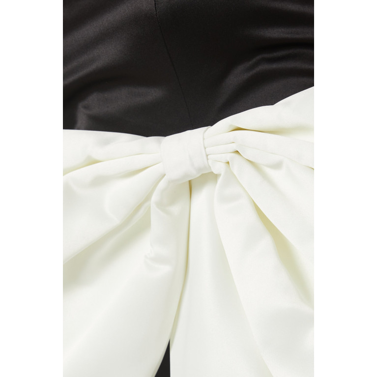 Reyne - Two-tone Bow Gown in Mikado-satin
