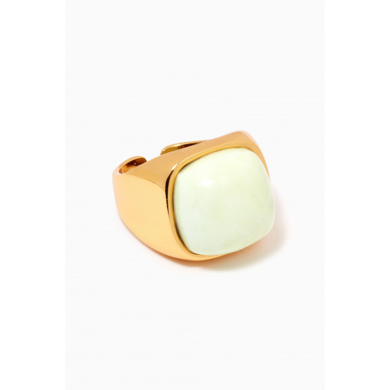 Mon Reve - Yasha Quartz Ring in Gold-plated Brass