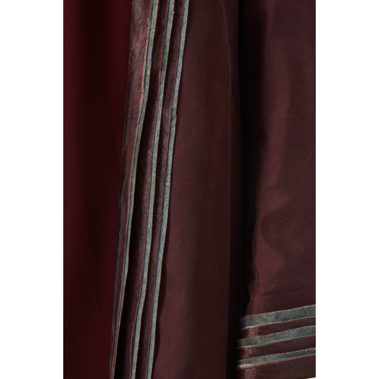 The Orphic - Organza-border Abaya Set in Silk
