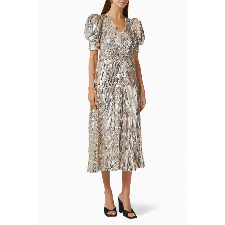 Rotate - Sierina Midi Dress in Sequin-mesh