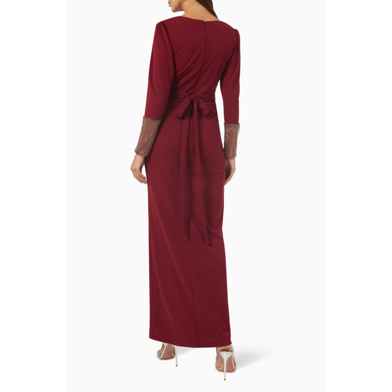 Amri - Ruched Maxi Dress Red