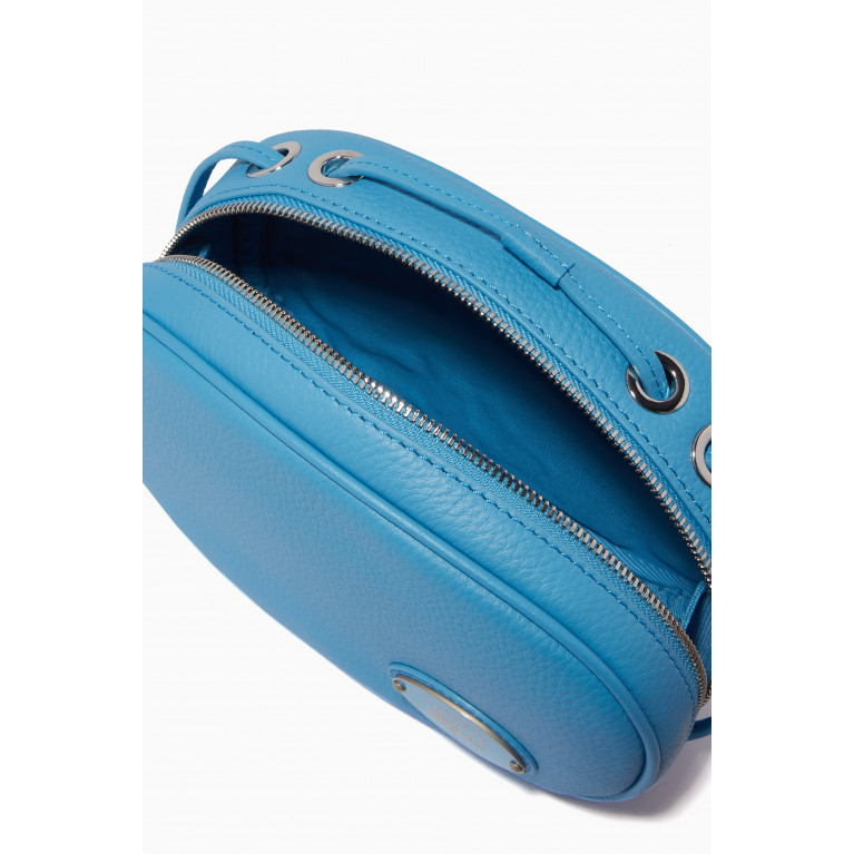 Lacoste - Small Oval Camera Bag in Grained Leather