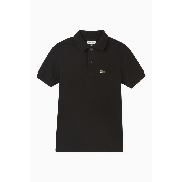 Lacoste - Regular-fit Petit Polo Shirt in Cotton-piqué Black