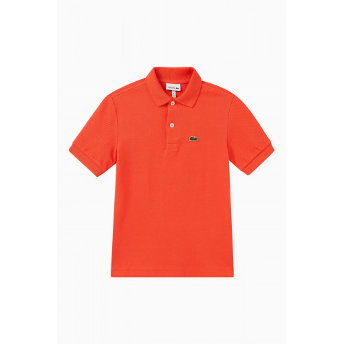Lacoste - Regular-fit Petit Polo Shirt in Cotton-piqué Orange