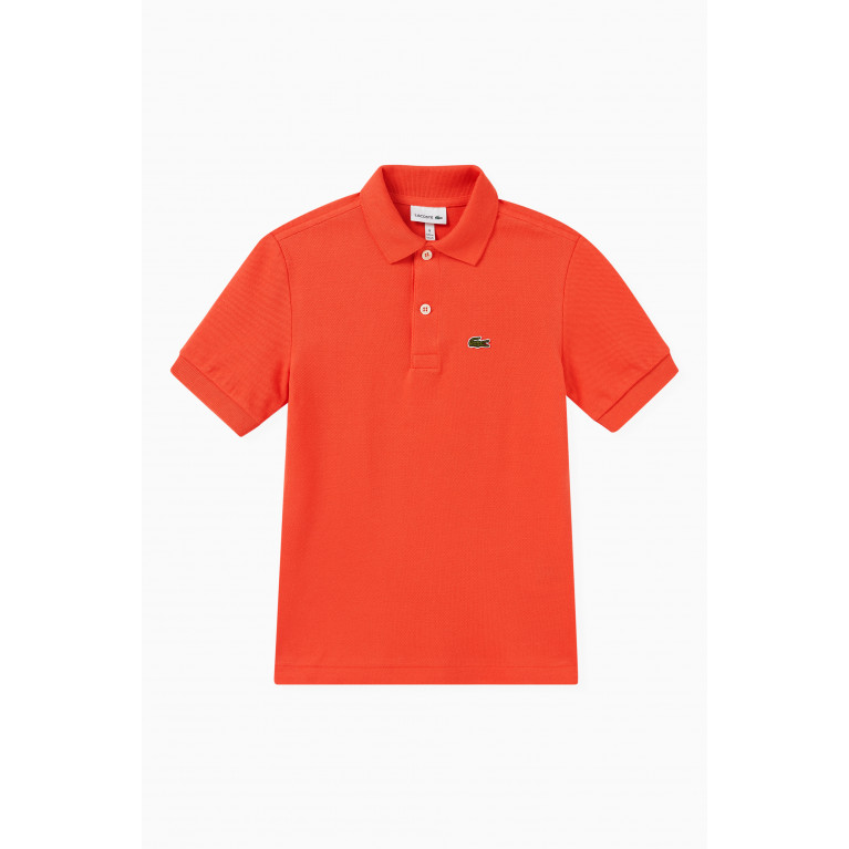 Lacoste - Regular-fit Petit Polo Shirt in Cotton-piqué Orange
