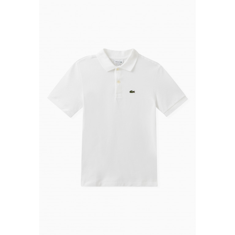 Lacoste - Regular-fit Petit Polo Shirt in Cotton-piqué White