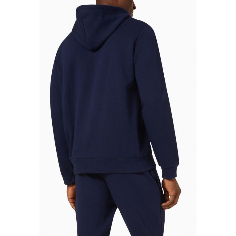 Lacoste - Colour-block Hoodie in Fleece Blue