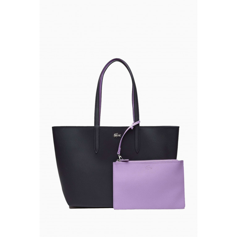 Lacoste - Anna Reversible Tote Bag in Grained Leather Multicolour