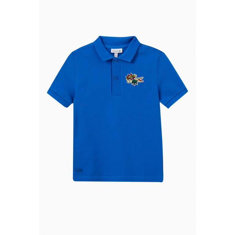 Lacoste - Holiday Badge Polo T-shirt in Organic Cotton Piqué