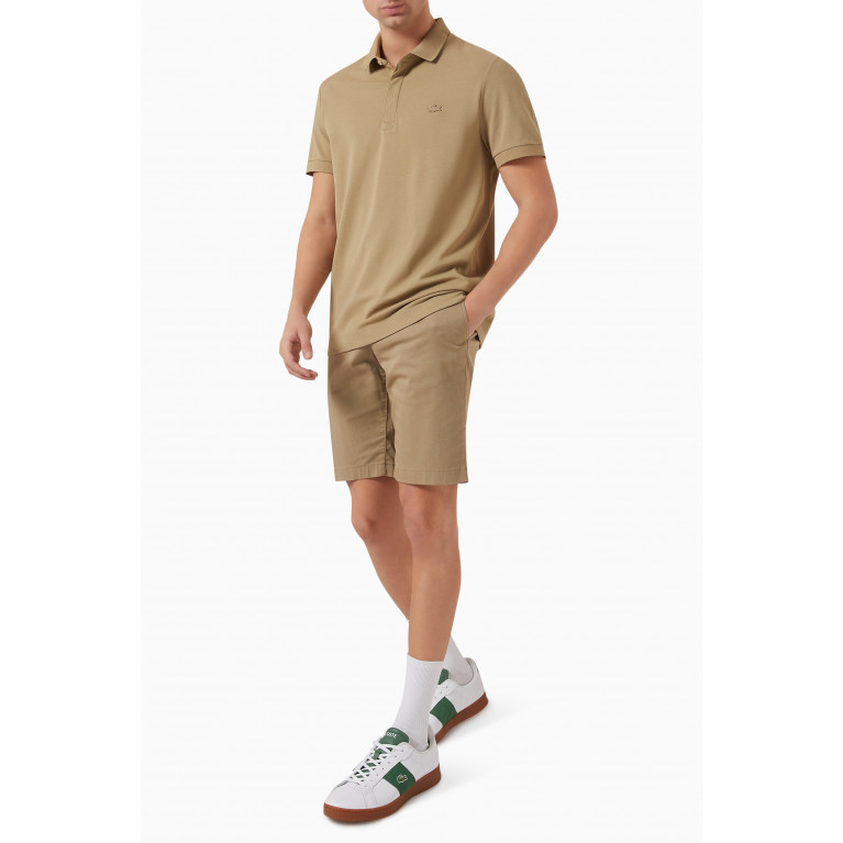 Lacoste - Paris Regular-fit Polo Shirt in Stretch-cotton Neutral
