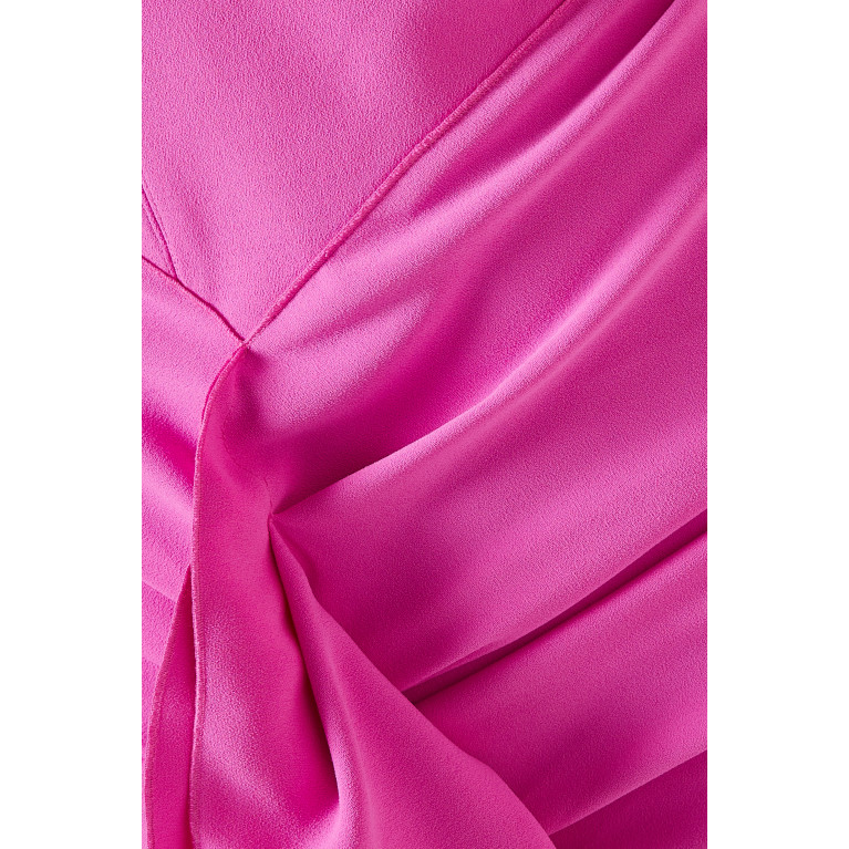 Solace London - Thalia Draped Midi Dress Pink