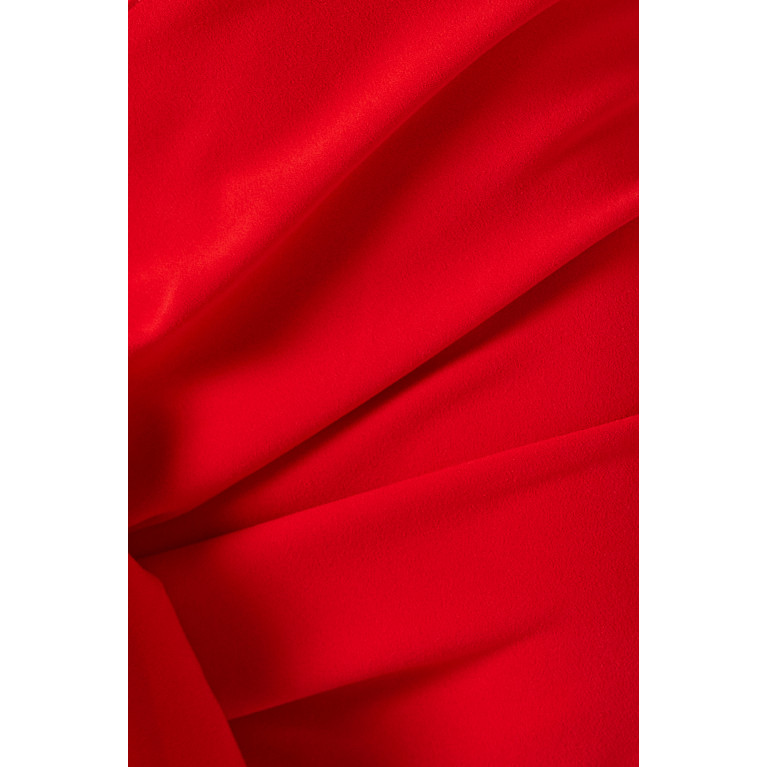 Solace London - Thalia Draped Midi Dress Red