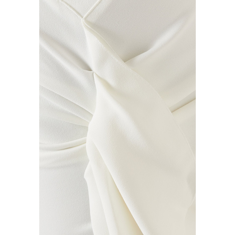 Solace London - Thalia Draped Midi Dress White