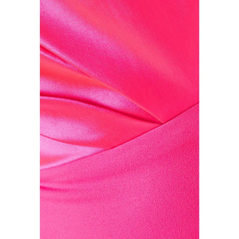 Solace London - Lexi One-shoulder Maxi Dress Pink