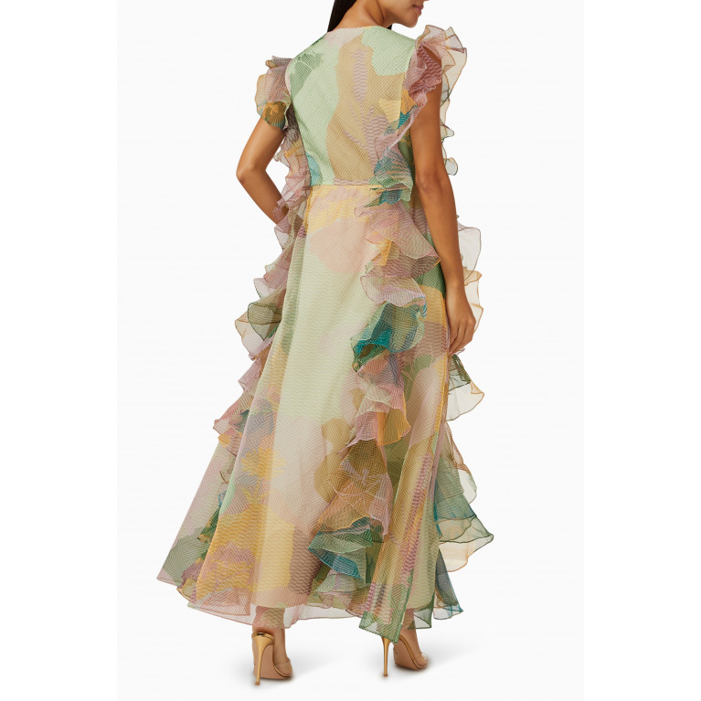 Kalico - Ruffle Printed Maxi Dress