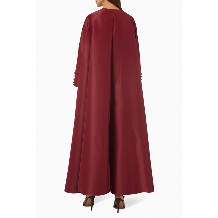 Serrb - A-line Long Sleeve Abaya in Satin