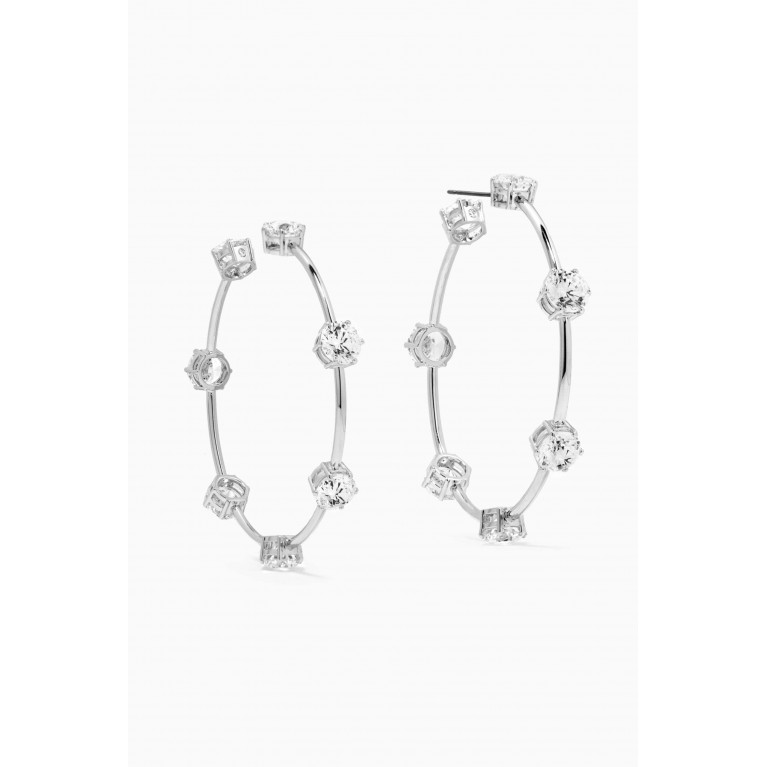 Swarovski - Constella Crystal Hoop Earrings in Rhodium-plated Metal