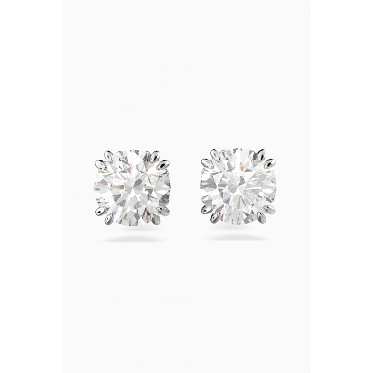 Swarovski - Constella Crystal Stud Earrings in Rhodium-plated Metal White