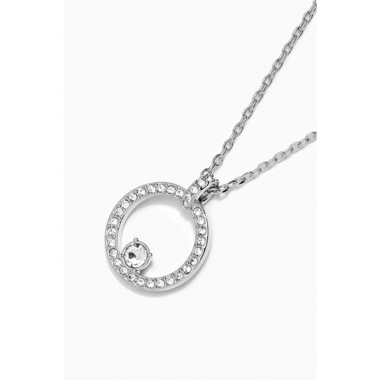 Swarovski - Creativity Crystal Circle Pendant Necklace in Rhodium-plated Metal
