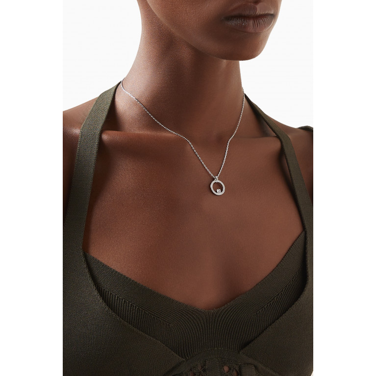 Swarovski - Creativity Crystal Circle Pendant Necklace in Rhodium-plated Metal