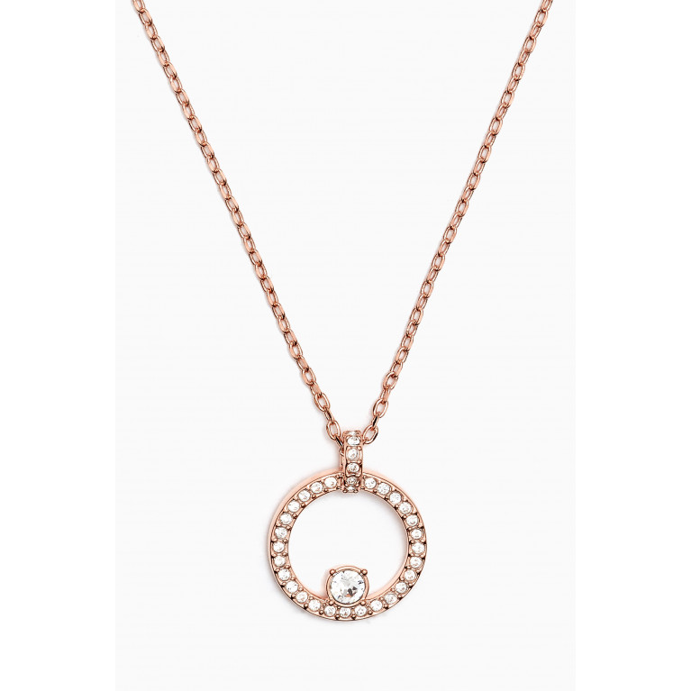 Swarovski - Creativity Crystal Circle Pendant Necklace in Rose Gold-plated Metal Rose Gold