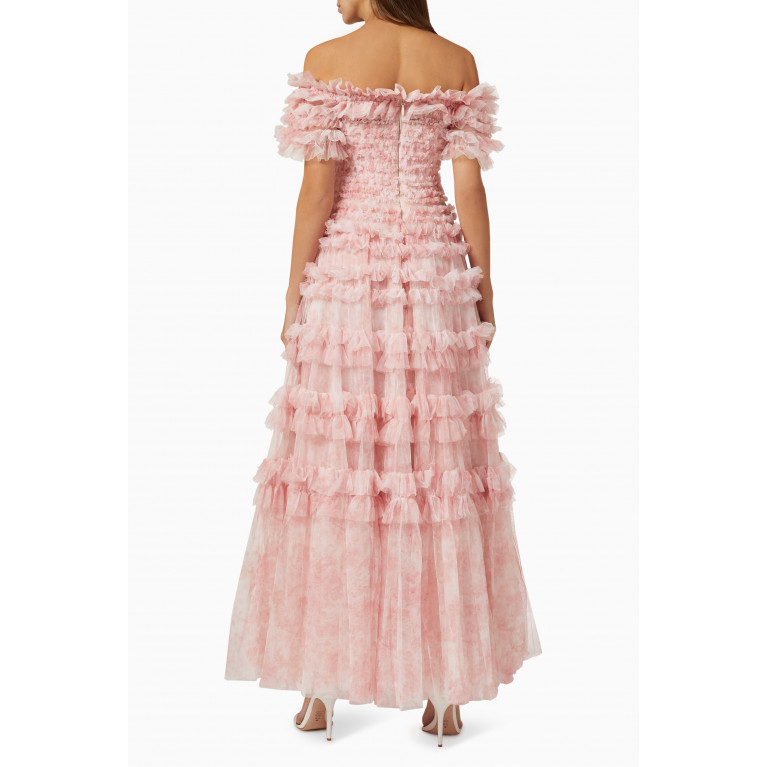 Needle & Thread - Fleur De Lis Off-shoulder Maxi Dress in Tulle
