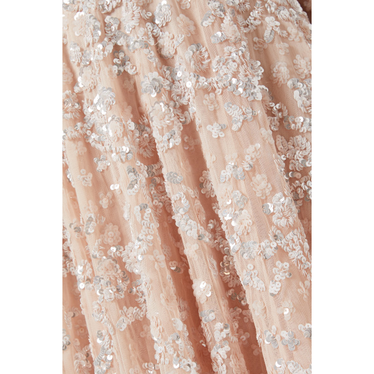 Needle & Thread - Alina Sequin Dress in Tulle Pink