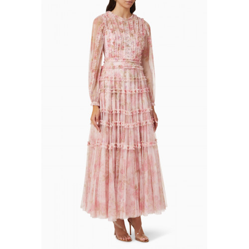 Needle & Thread - Rose Bluebell Maxi Dress in Nylon