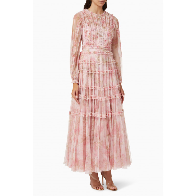 Needle & Thread - Rose Bluebell Maxi Dress in Nylon