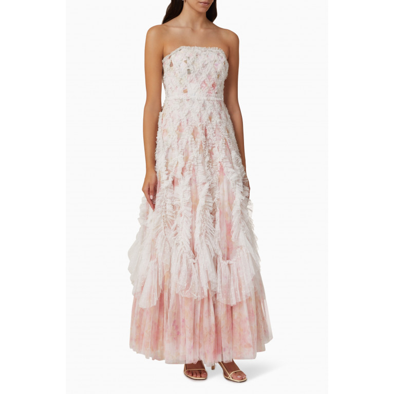 Needle & Thread - Rose Bluebell Ella Strapless Maxi Dress in Tulle