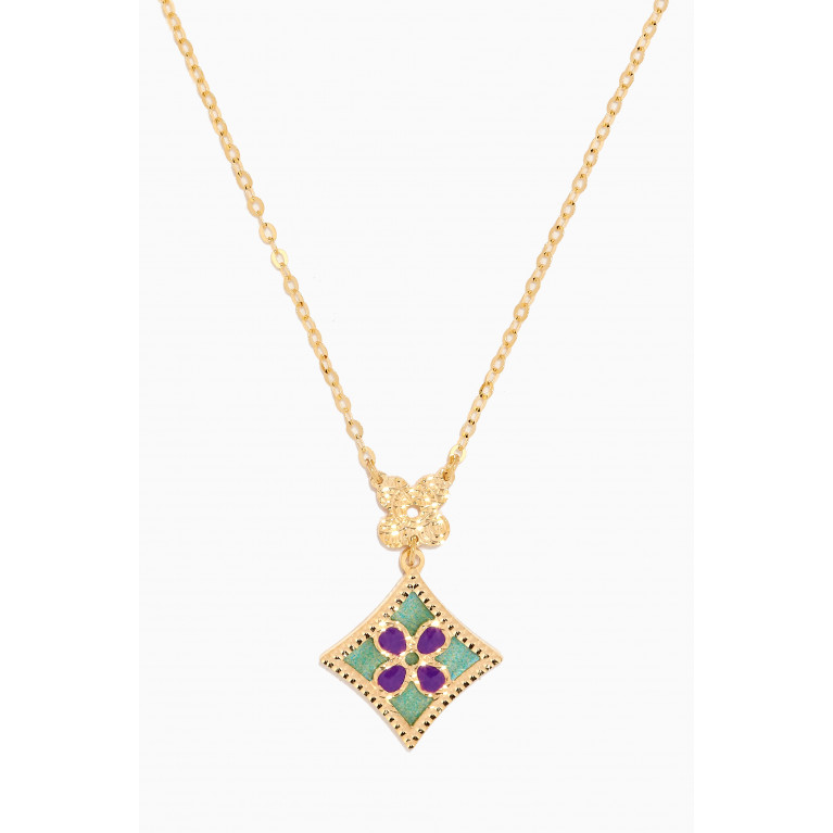 Damas - Amelia Versailles Garden Star Double-sided Necklace in 18kt Gold