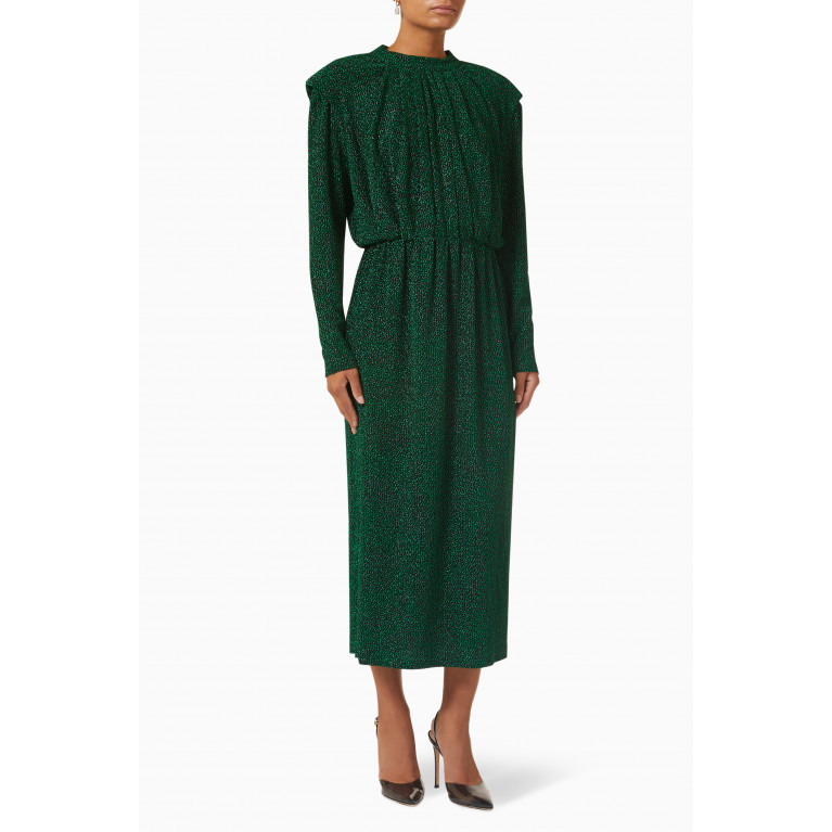Y.A.S - Yasyen Midi Dress in Metallic-knit